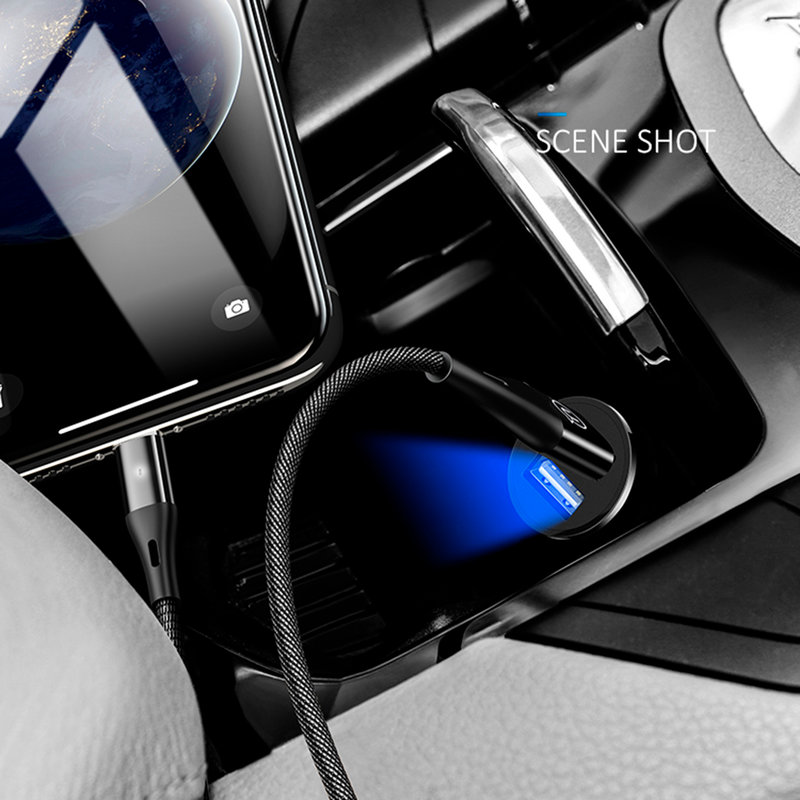 Incarcator Auto USAMS C8 Dual USB Mini 3.1A - US-CC055 - Black