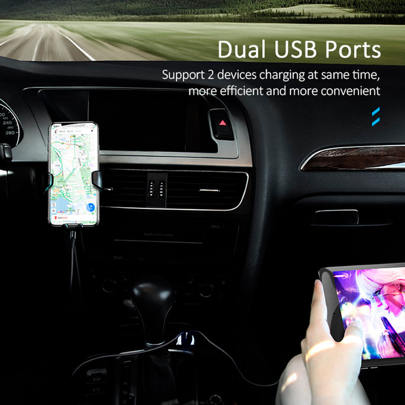 Incarcator Auto USAMS C8 Dual USB Mini 3.1A - US-CC055 - Black