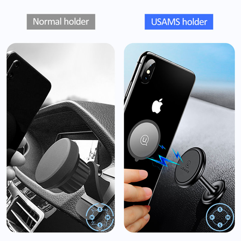 Suport auto magnetic pentru telefon Usams, rosu, US-ZJ049