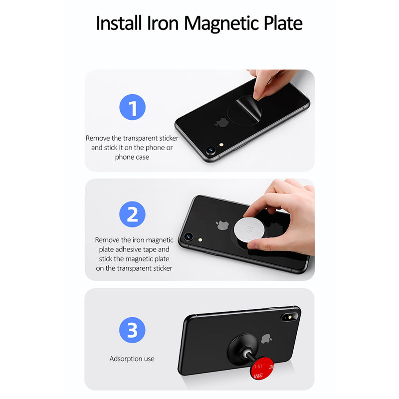 Suport auto magnetic pentru telefon Usams, rosu, US-ZJ049