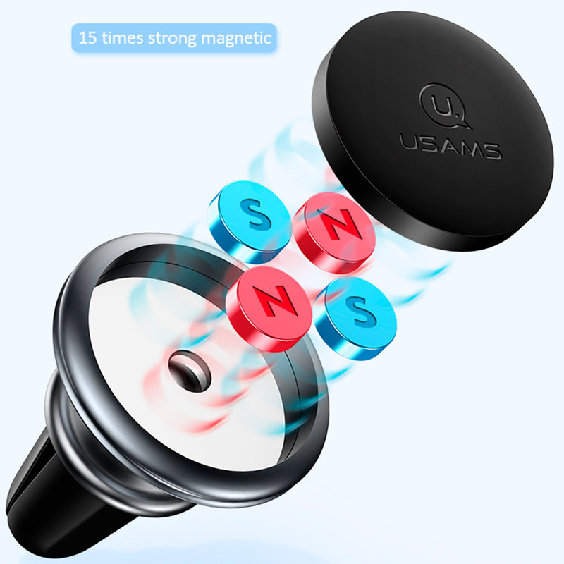 Suport Auto Pentru Grila De Ventilatie Magnetic USAMS Lead-Tu Series - US-ZJ047 - Red