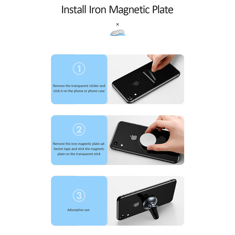 Suport Auto Pentru Grila De Ventilatie Magnetic USAMS Lead-Tu Series - US-ZJ047 - Red