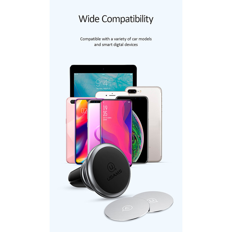 Suport Auto Pentru Grila De Ventilatie Magnetic USAMS Lead-Tu Series - US-ZJ047 - Tarnish