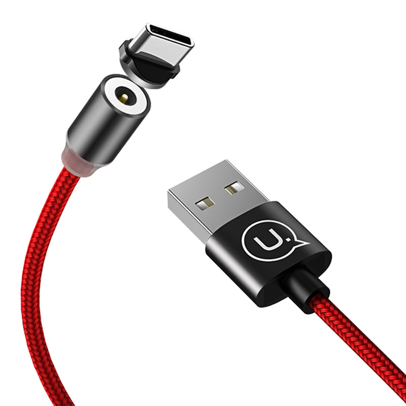 Cablu de date Micro-USB USAMS Cu Mufa Magnetica Detasabila, 1M - Rosu SJ294USB02