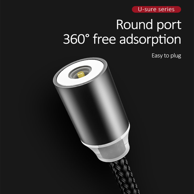 Cablu de date Lightning USAMS Cu Mufa Magnetica Detasabila, 1M - Rosu SJ292USB02