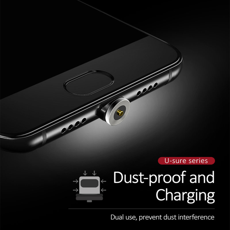 Cablu de date Lightning USAMS Cu Mufa Magnetica Detasabila, 1M - Rosu SJ292USB02