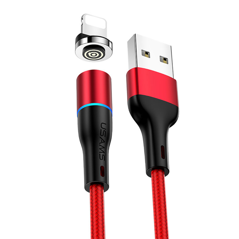 Cablu de date USAMS U32 Cu Mufa Magnetica Detasabila Lightning 1M - US-SJ352 - Red
