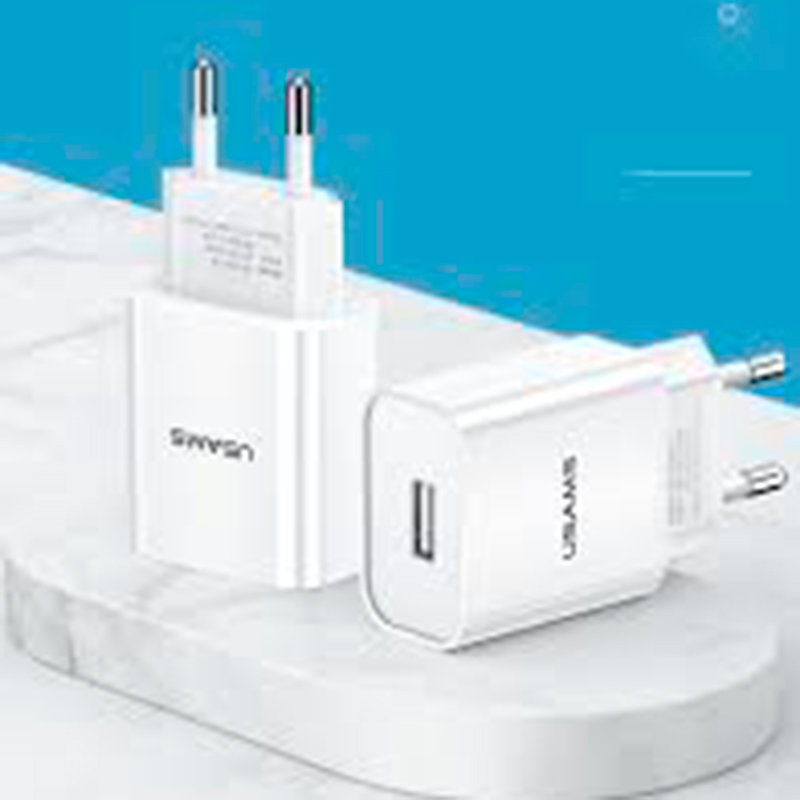 Incarcator priza Usams T18, USB Travel Charger 2.1A, alb, US-CC075