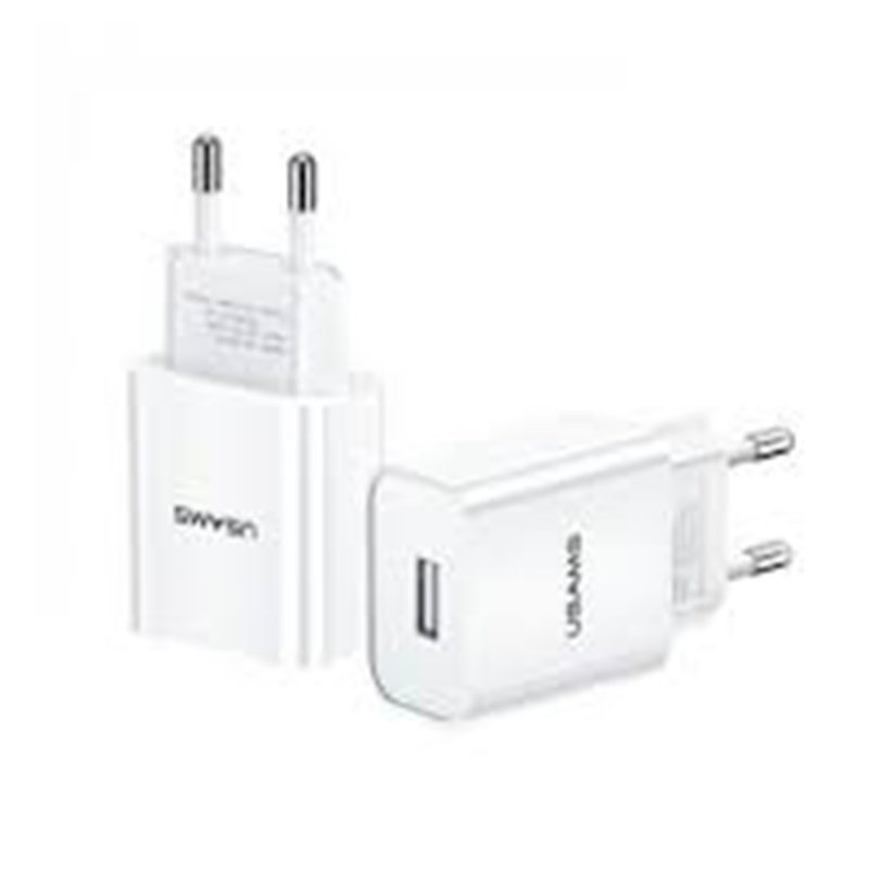 Incarcator priza Usams T18, USB Travel Charger 2.1A, alb, US-CC075