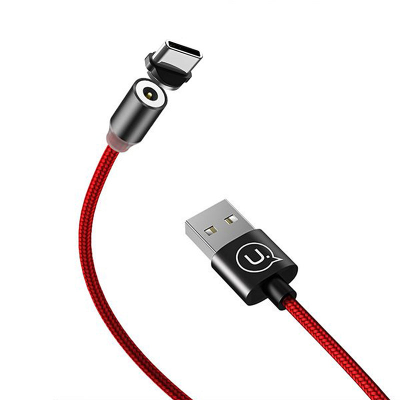 Cablu de date Type-C USAMS Cu Mufa Magnetica Detasabila, 1M - Rosu SJ293USB02