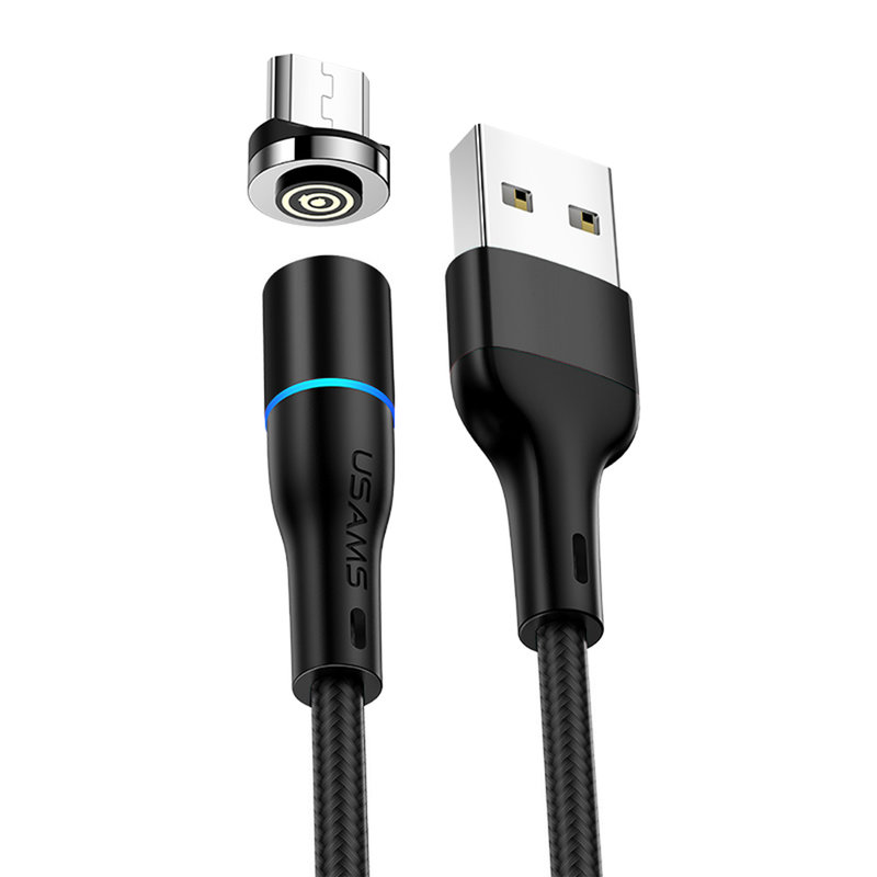 Cablu de date USAMS U32 Cu Mufa Magnetica Detasabila Micro-USB 1M - US-SJ354 - Black
