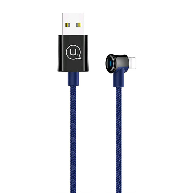 Cablu de date USAMS U13 Smart Power Off USB to Lightning 2M - US-SJ269 - Blue