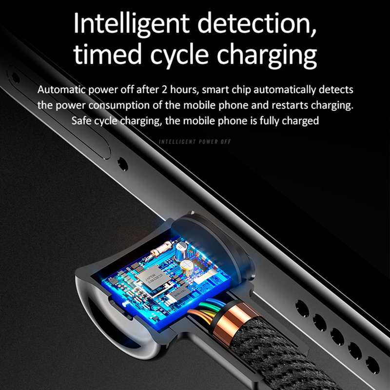 Cablu de date USAMS U13 Smart Power Off USB to Type-C 2M - US-SJ342 - Blue