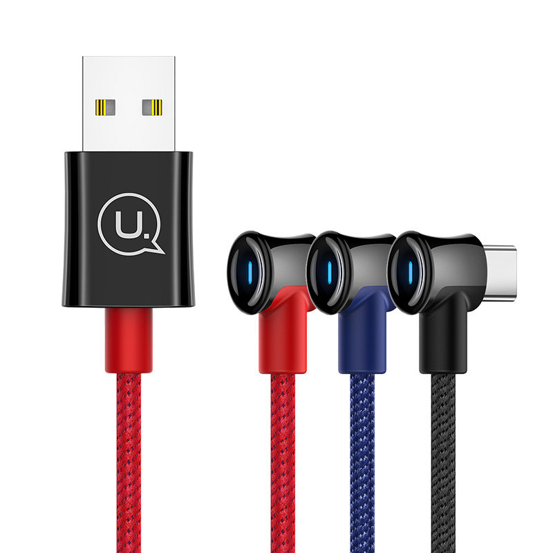 Cablu de date USAMS U13 Smart Power Off USB to Type-C 2M - US-SJ342 - Red