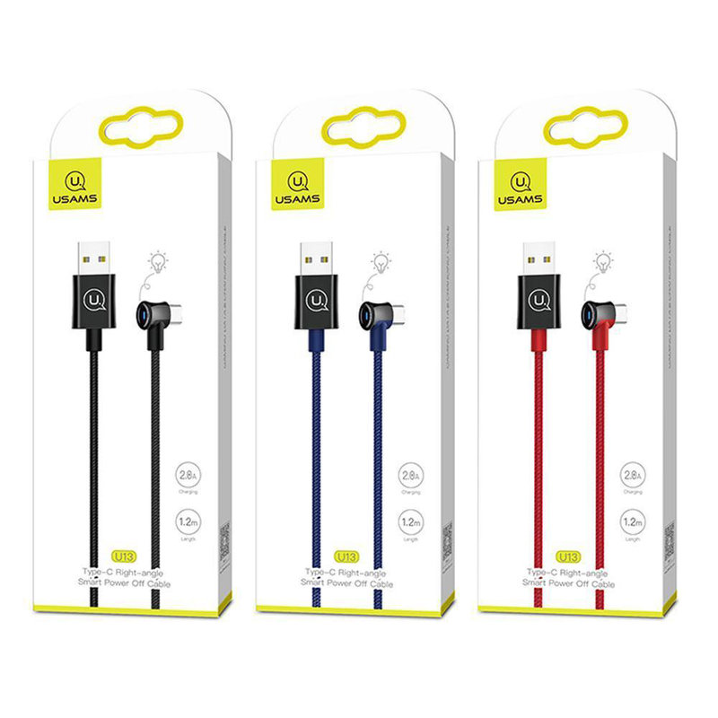 Cablu de date USAMS U13 Smart Power Off USB to Type-C 2M - US-SJ342 - Red