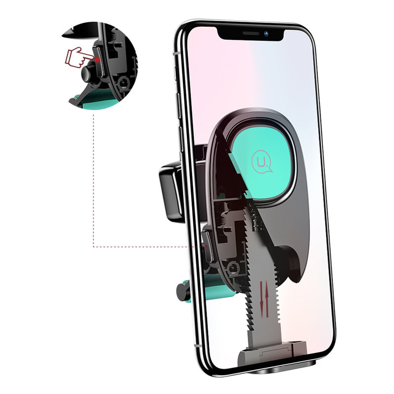 Suport Auto Universal USAMS Car Air Vent Magnetic Pentru Telefon - US-ZJ032 - Black