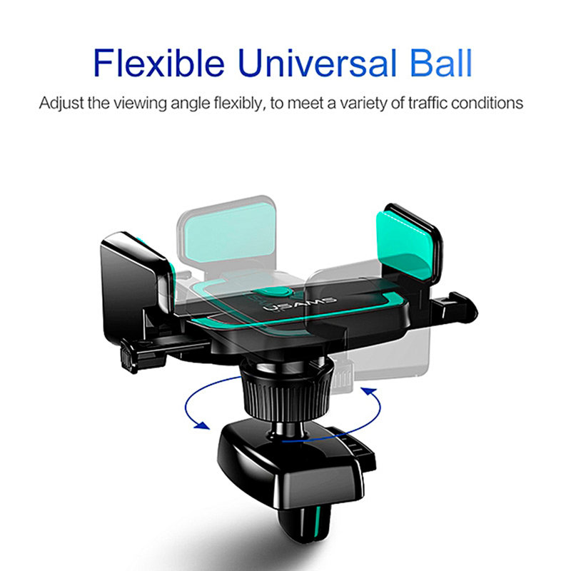 Suport Auto Universal Pentru Grila De Ventilatie USAMS Auto Clip Design - US-ZJ030 - Black