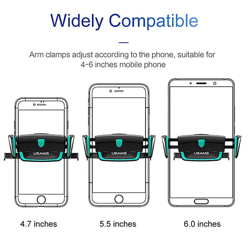 Suport Auto Universal Pentru Grila De Ventilatie USAMS Auto Clip Design - US-ZJ030 - White