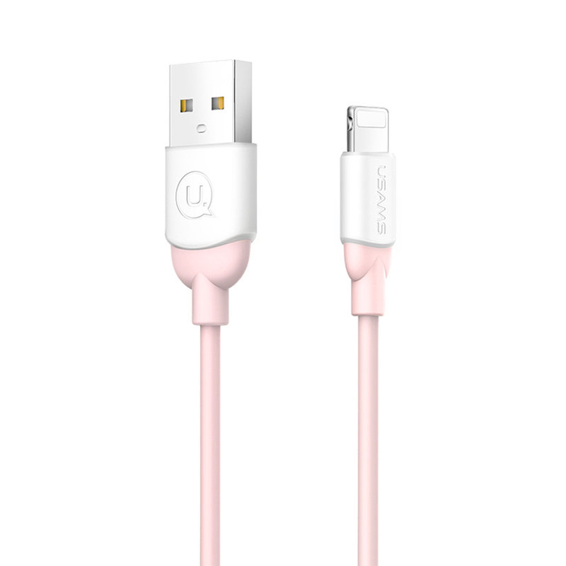 Cablu de date USAMS Ice Cream Fast Charge USB to Lightning 1M - US-SJ245 - Pink