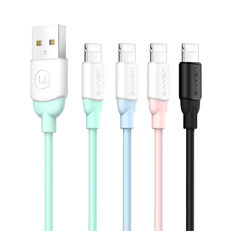Cablu de date USAMS Ice Cream Fast Charge USB to Lightning 1M - US-SJ245 - Pink