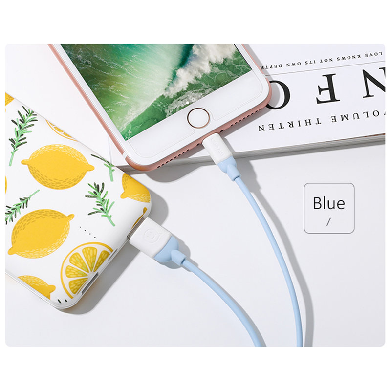 Cablu de date USAMS Ice Cream Fast Charge USB to Type-C 1M - US-SJ246 - Blue