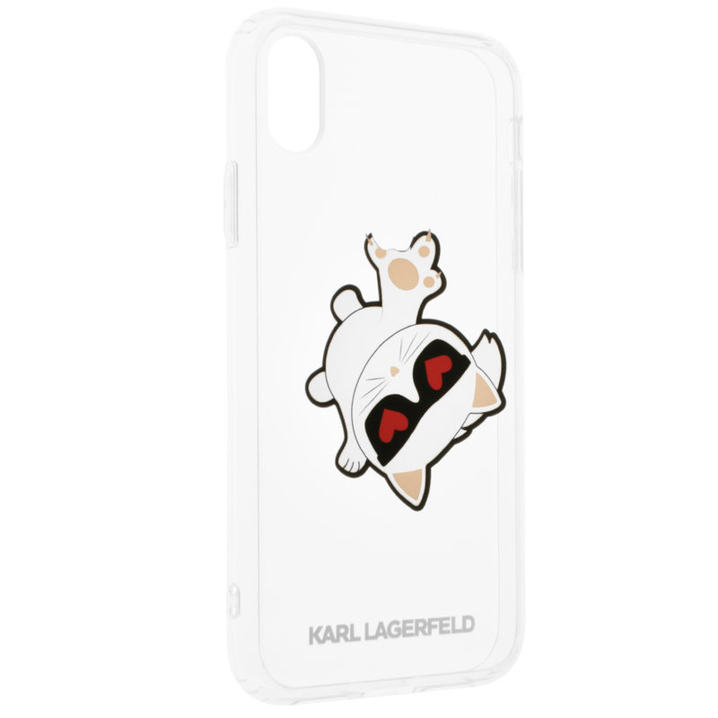 Bumper iPhone XR Karl Lagerfeld Choupette Fun - Transparent KLHCI61CFHE
