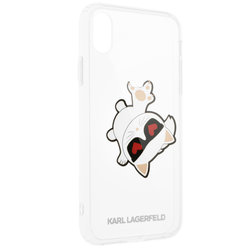 Bumper iPhone XR Karl Lagerfeld Choupette Fun - Transparent KLHCI61CFHE