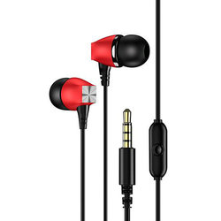 Casti In-Ear Cu Microfon USAMS EP-19 Mini Jack Hi-Fi Noise Insulation - US-SJ189 - Black/Red
