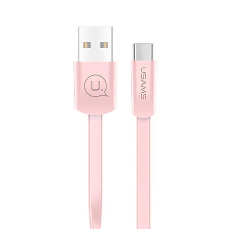 Cablu de date USAMS U2 Fast Charge USB to Type-C 1.2M - US-SJ200 - Pink