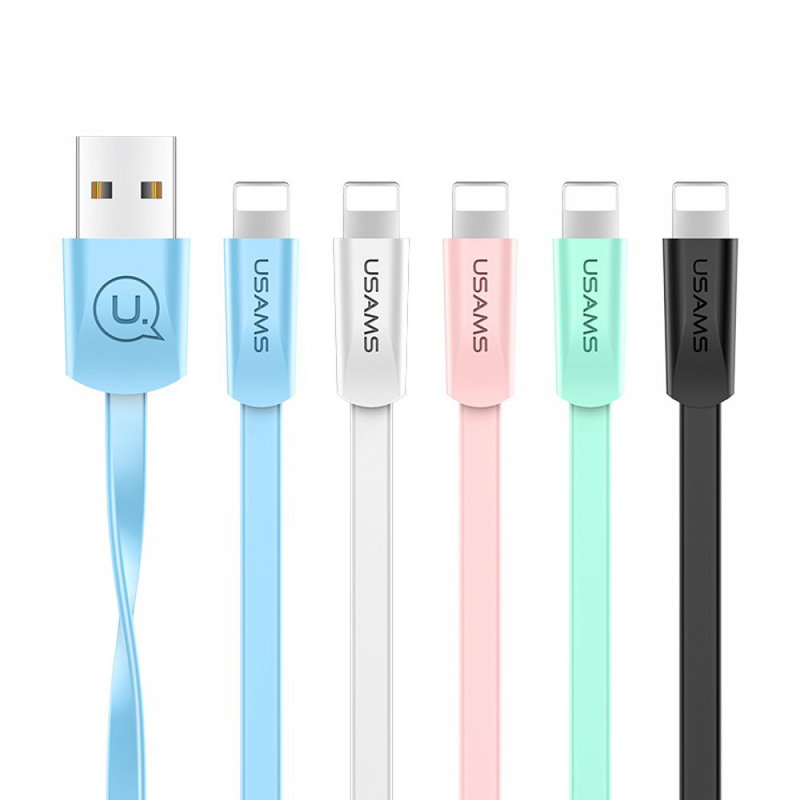 Cablu de date USAMS U2 Fast Charge USB to Lightning 1.2M - US-SJ199 - Blue