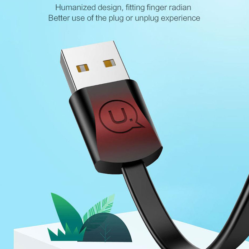 Cablu de date USAMS U2 Fast Charge USB to Lightning 1.2M - US-SJ199 - Blue