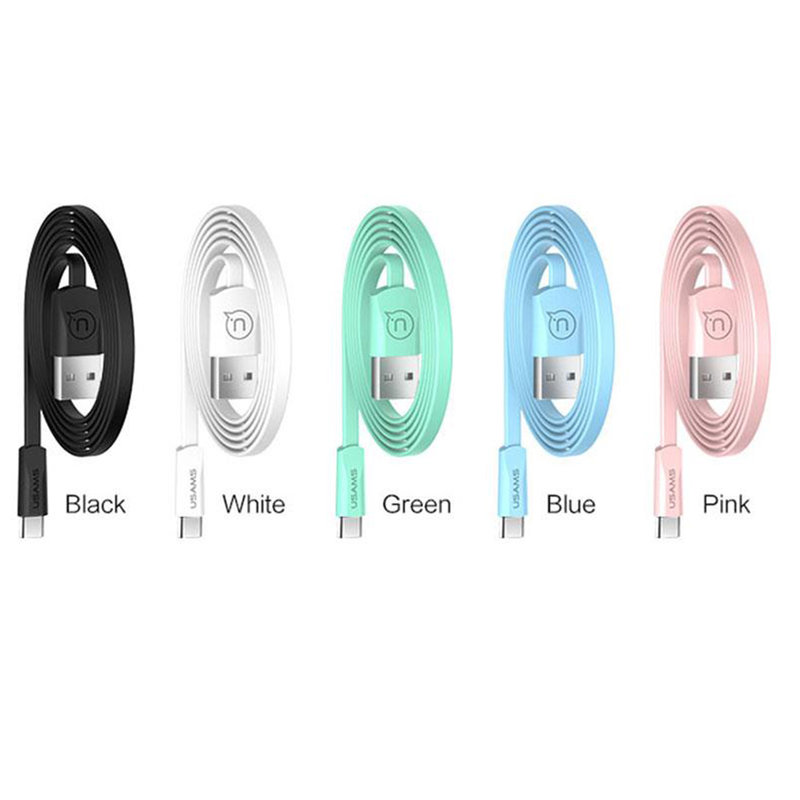 Cablu de date USAMS U2 Fast Charge USB to Lightning 1.2M - US-SJ199 - Green