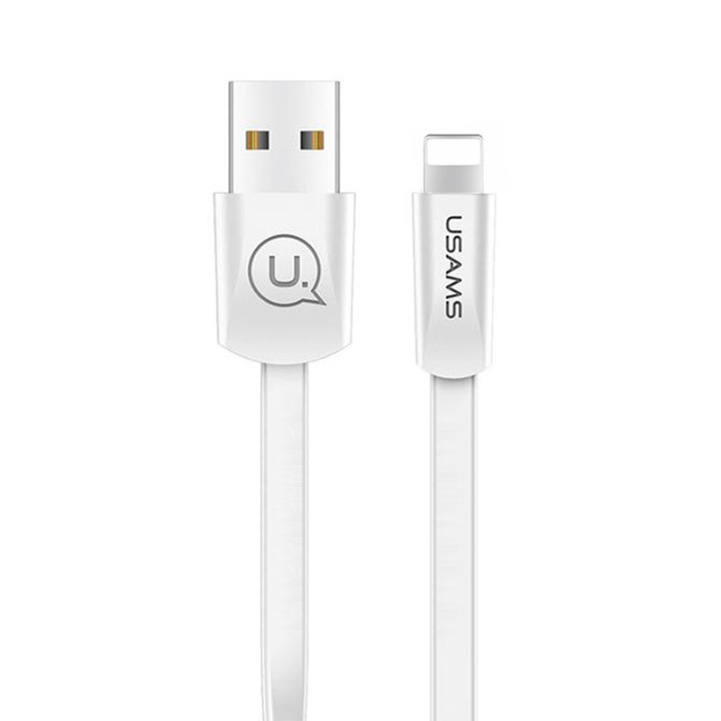 Cablu de date USAMS U2 Fast Charge USB to Lightning 1.2M - US-SJ199 - White