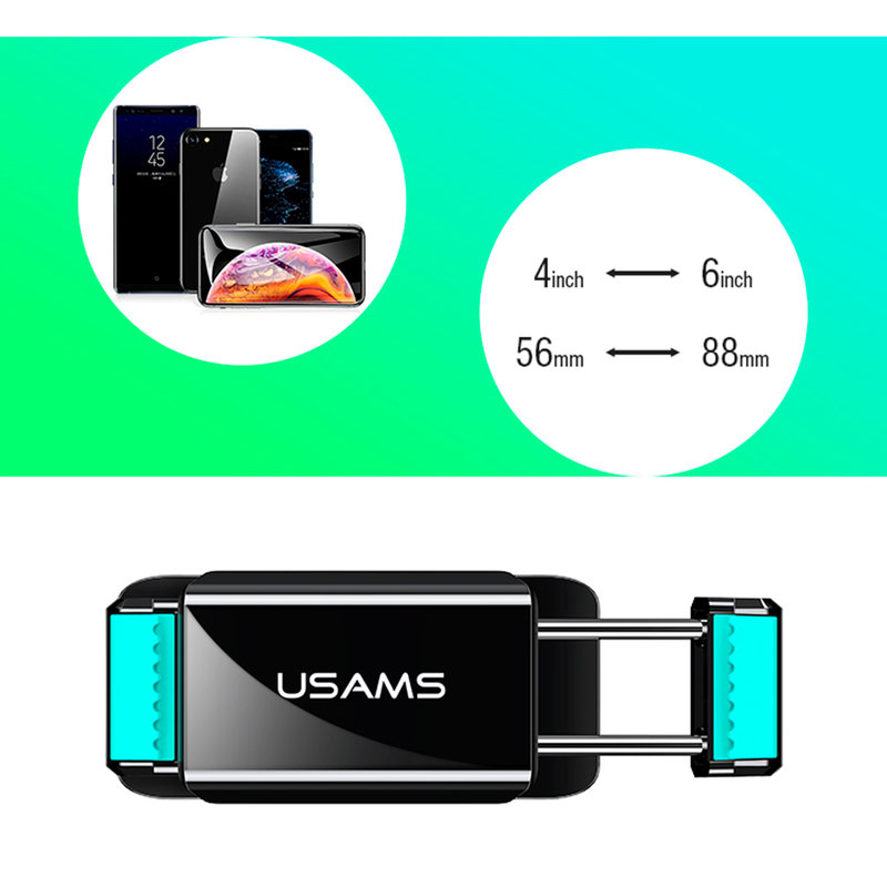 Suport Auto Telefon USAMS Dual Air Vent - US-ZJ045 - Black