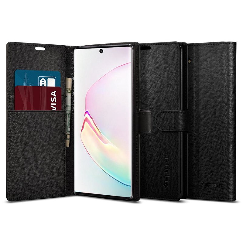 Husa Samsung Galaxy Note 10 Spigen Wallet S - Black