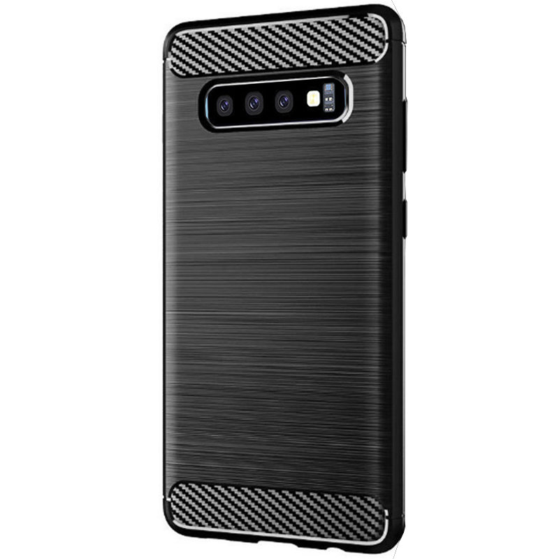 Husa Samsung Galaxy S10 Techsuit Carbon Silicone, negru