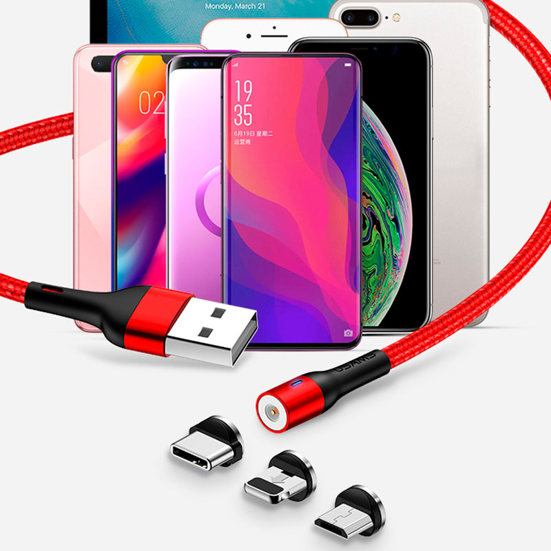 Cablu de date USAMS U29 Cu Mufa Magnetica Detasabila Micro-USB 1M - US-SJ335 - Black