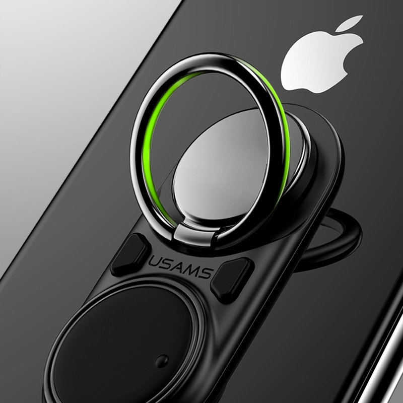 Suport Pentru Telefon/Tableta Auto USAMS Decompression iRing Holder - US-ZJ044 - Black