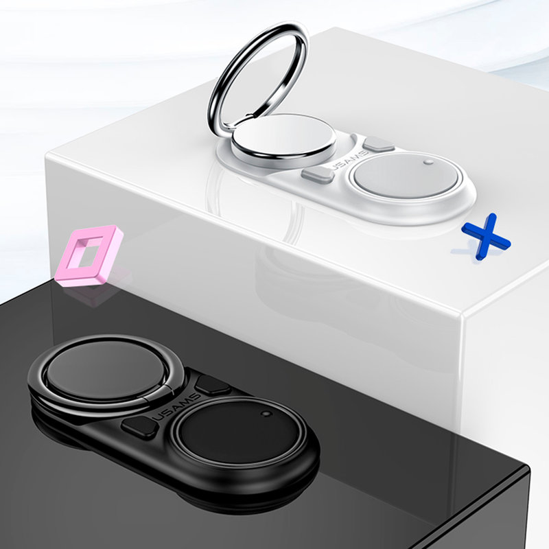 Suport Pentru Telefon/Tableta Auto USAMS Decompression iRing Holder - US-ZJ044 - White