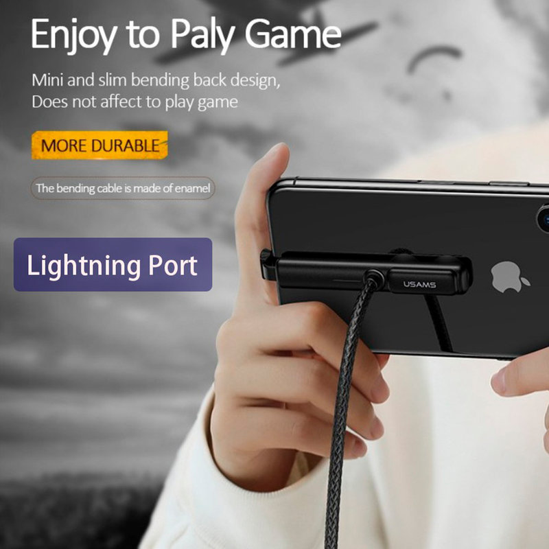 Cablu de date USB to Lightning USAMS U9 Gaming Data&Charging - US-SJ278 - Black