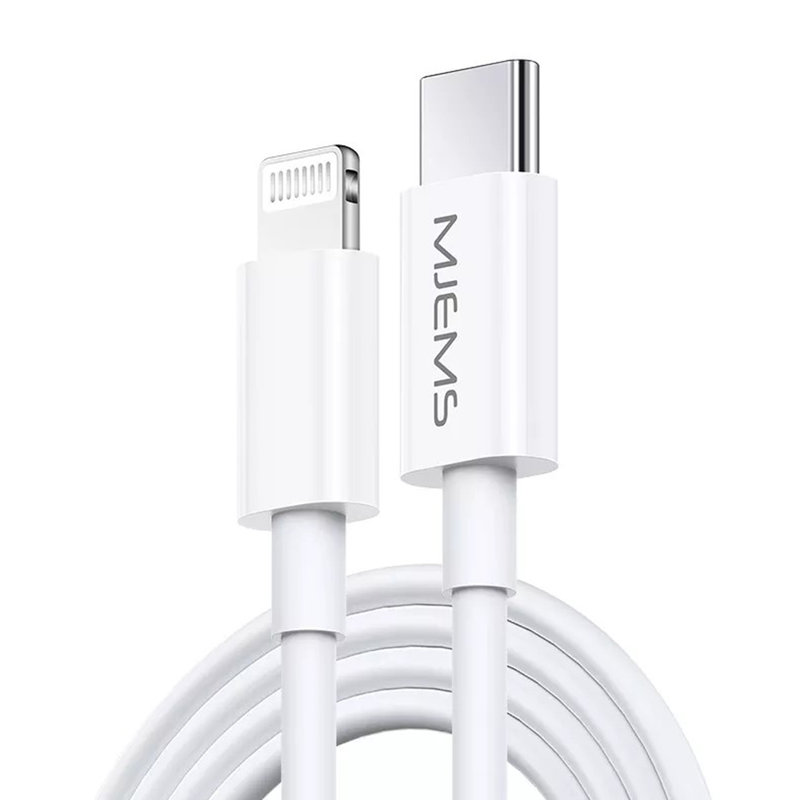 Cablu de date Type-C to Lightning MJEMS Fast Charging 1.2M - US-SJ329 - White