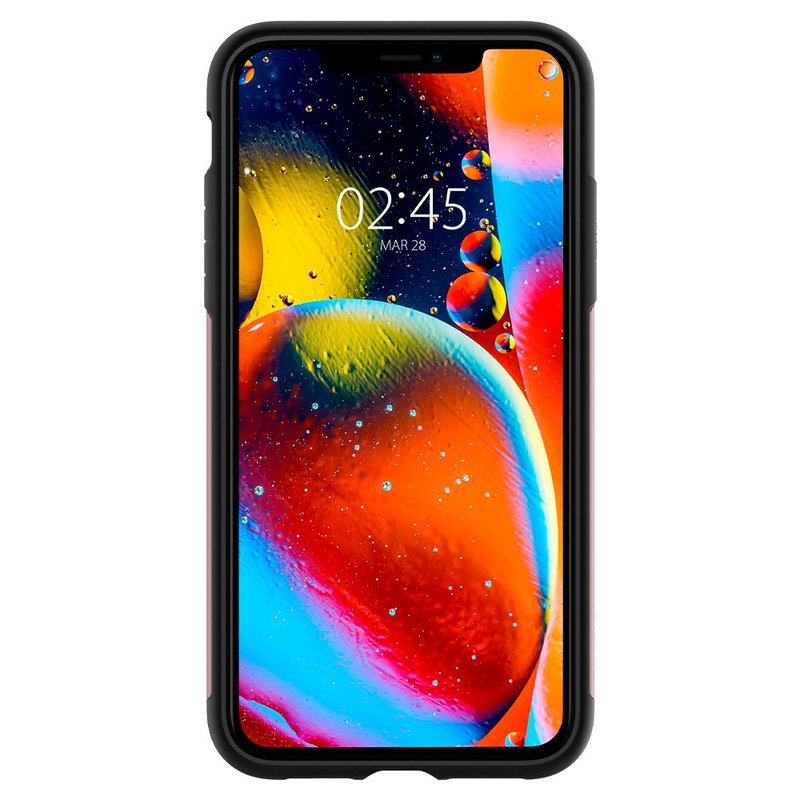 Husa iPhone 11 Spigen Slim Armor, roz auriu