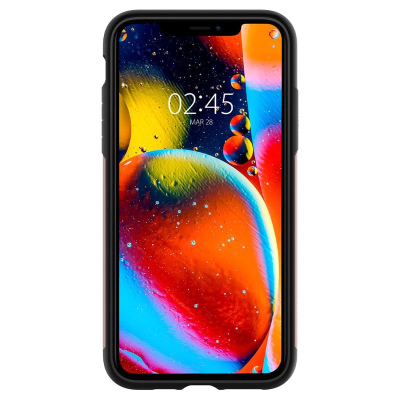 Husa iPhone 11 Pro Max Spigen Slim Armor, roz auriu