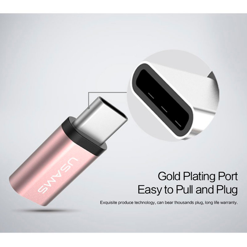 Adaptor USAMS Micro-USB to Type-C - US-SJ021 - Gray