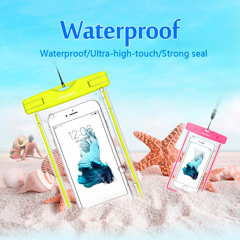 Husa Subacvatica Pentru Telefon USAMS Waterproof Bag - US-YD002 - Pink