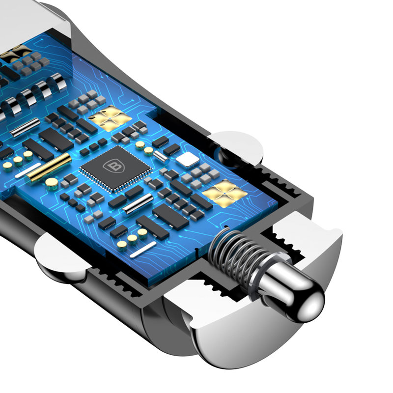 Incarcator Auto Baseus Gentleman Universal Gentry Series 2xUSB 4.8A - CCALL-GB01 - Black