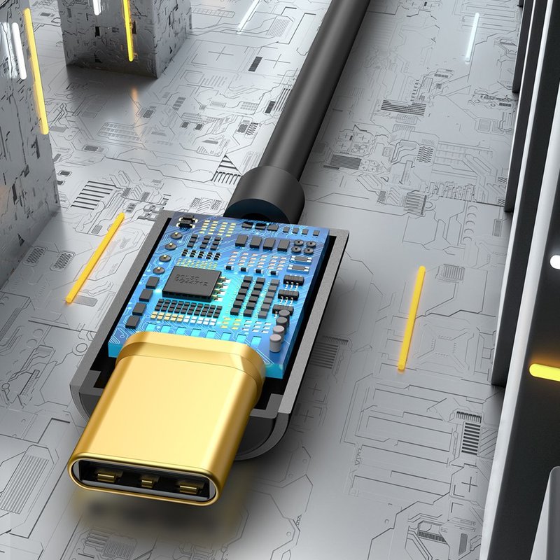 Adaptor DAC audio Jack, convertor tip C Baseus, CATL54-0G