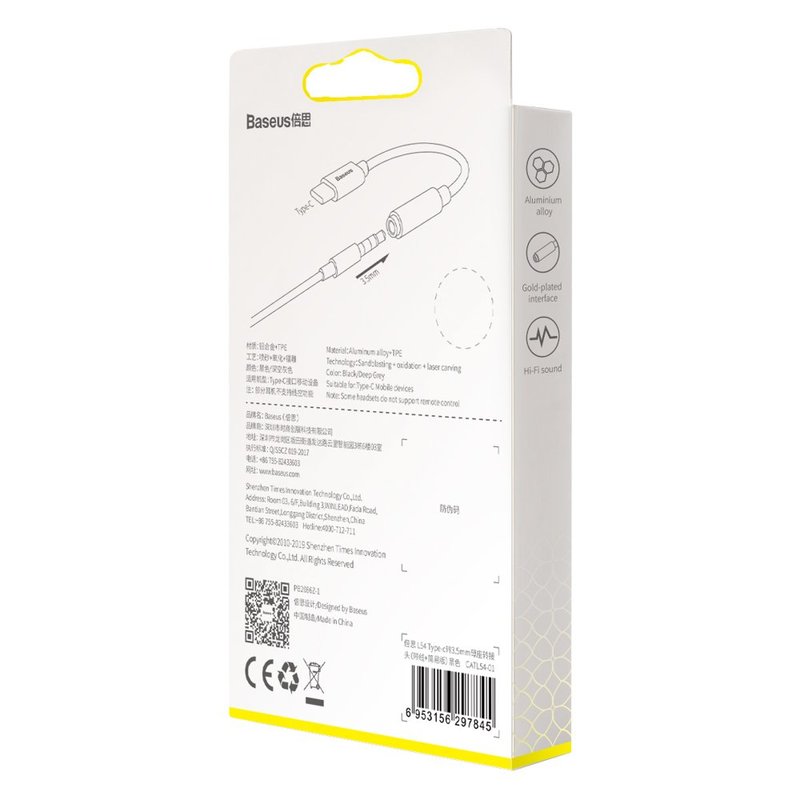 Adaptor DAC audio Jack, convertor tip C Baseus, CATL54-0G