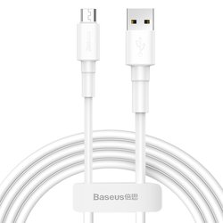 Cablu de date USB to Micro-USB Baseus Mini Cable 2.4A 1M - CAMSW-02 - White