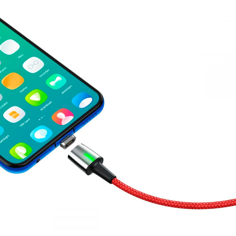 Cablu De Date Baseus Zinc Magnetic USB For Micro-USB 2.4A 1M - CAMXC-A09 - Red